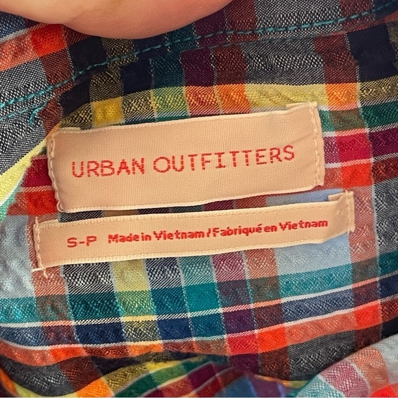 Urban Outfitters Oversized Bryce Plaid Longline Button Down Shirt Small - Picture 6 of 9